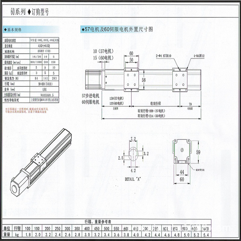 6-60絲桿型電機(jī)外置